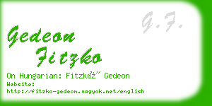 gedeon fitzko business card